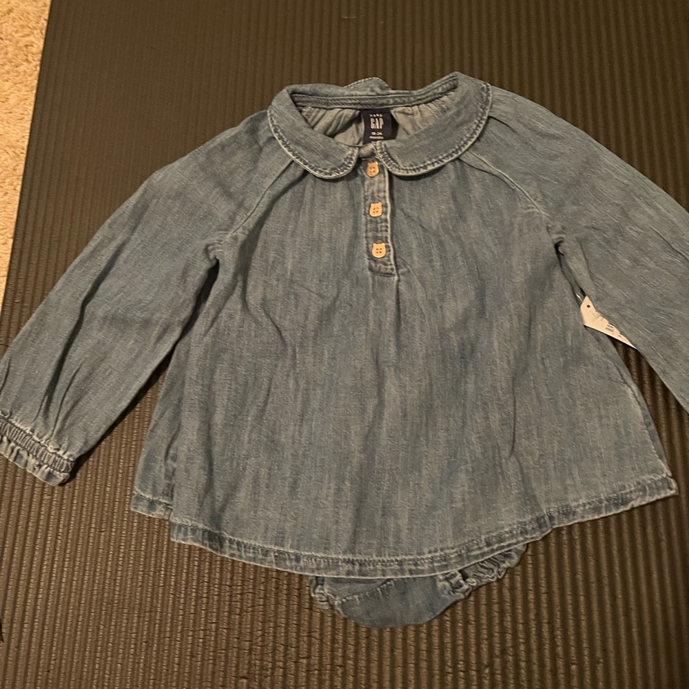 GAP Chambray Blue Kids Bodysuit